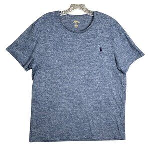 Polo Ralph Lauren Mens Crew Neck Custom Fit Tee Shirt Large Dark Blue Heather